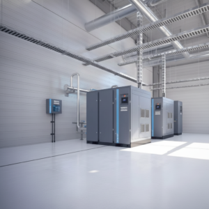 red de sistema de aire comprimido