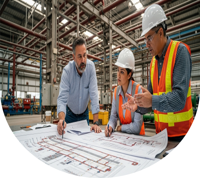 Diseño de sistema contra incendios industrial con planos y análisis de riesgos en planta