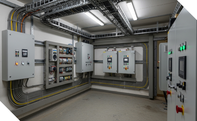 instalaciones-electricas-industriales-completas Cuarto eléctrico industrial con instalación completa y operativa