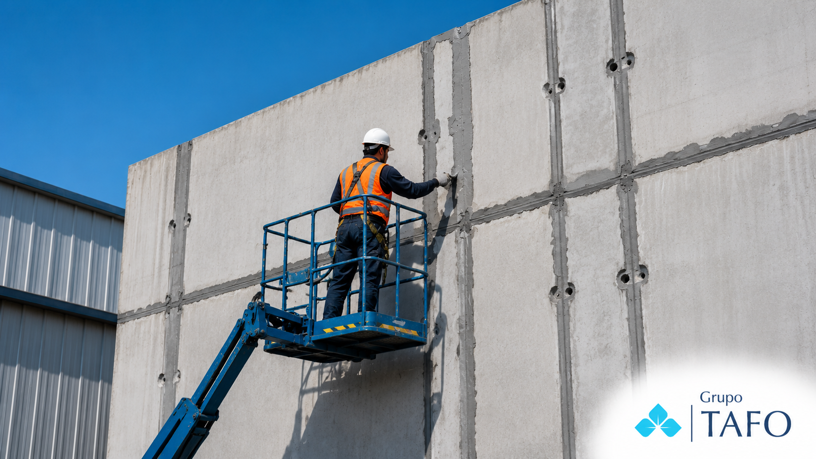Rehabilitación de muros industriales Rehabilitación de muros industriales en Monterrey mediante sellado de juntas, reparación de muros precolados y corrección de filtraciones.