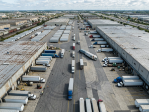 Instalaciones logísticas con almacenes industriales y áreas para distribución de mercancías