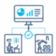 Icono de mejor control operativo para facilitar la toma de decisiones entre áreas administrativas y productivas