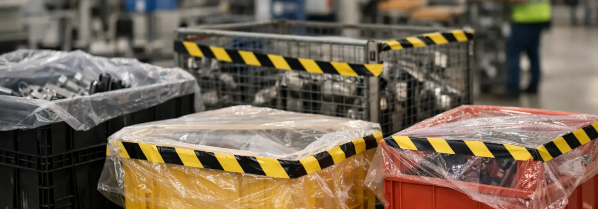 Contención de material no conforme en planta