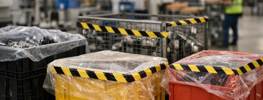 Contención de material no conforme en planta