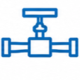 mayor_continuidad_operativa Icono de válvula de aislamiento que representa la continuidad operativa en una red anillada de aire comprimido industrial.
