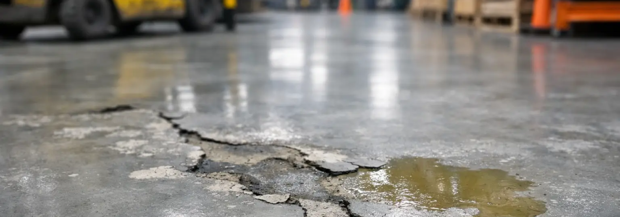 9 señales de piso epóxico dañado en planta