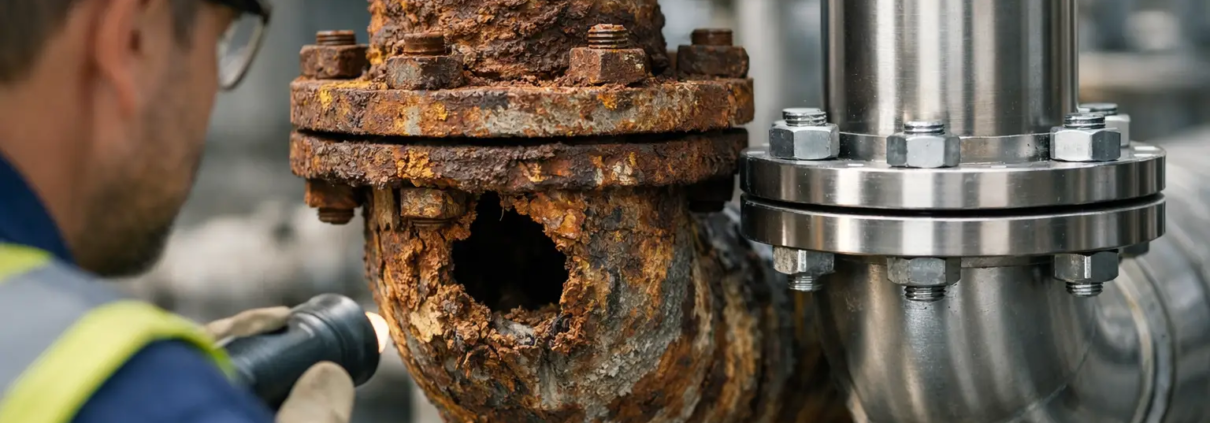 Cuándo cambiar una tubería industrial corroída 1 Cuándo cambiar una tubería industrial corroída